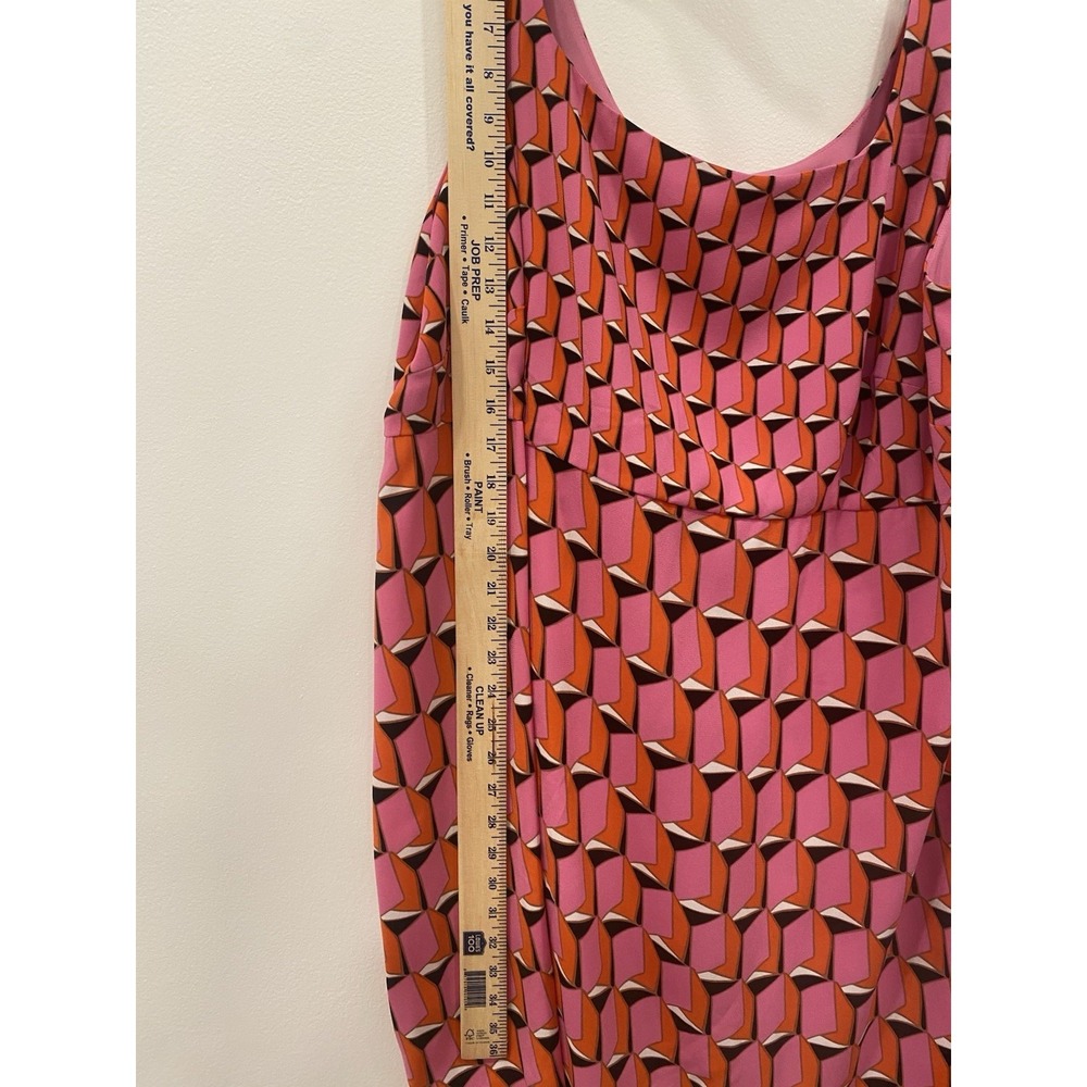 Diane Von Furstenberg Target Dress Pink Retro Modern Geo Mini Dress Size 24 New - Picture 7 of 16